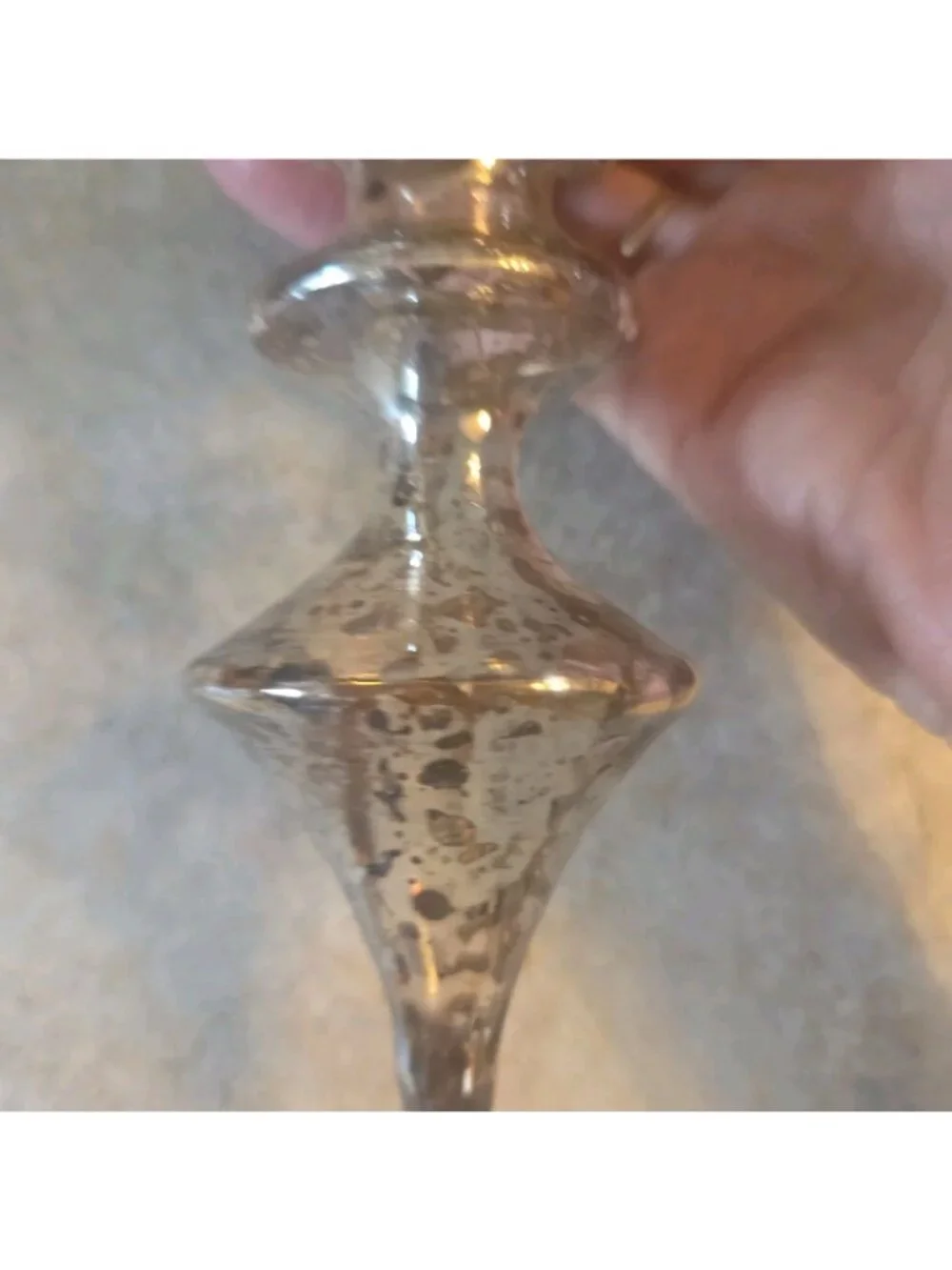 2 Clear Glass Ornaments Embellished Christmas 8 and 9 Inches